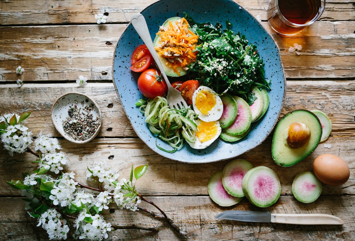 Healthy breakfast and fresh ingredients