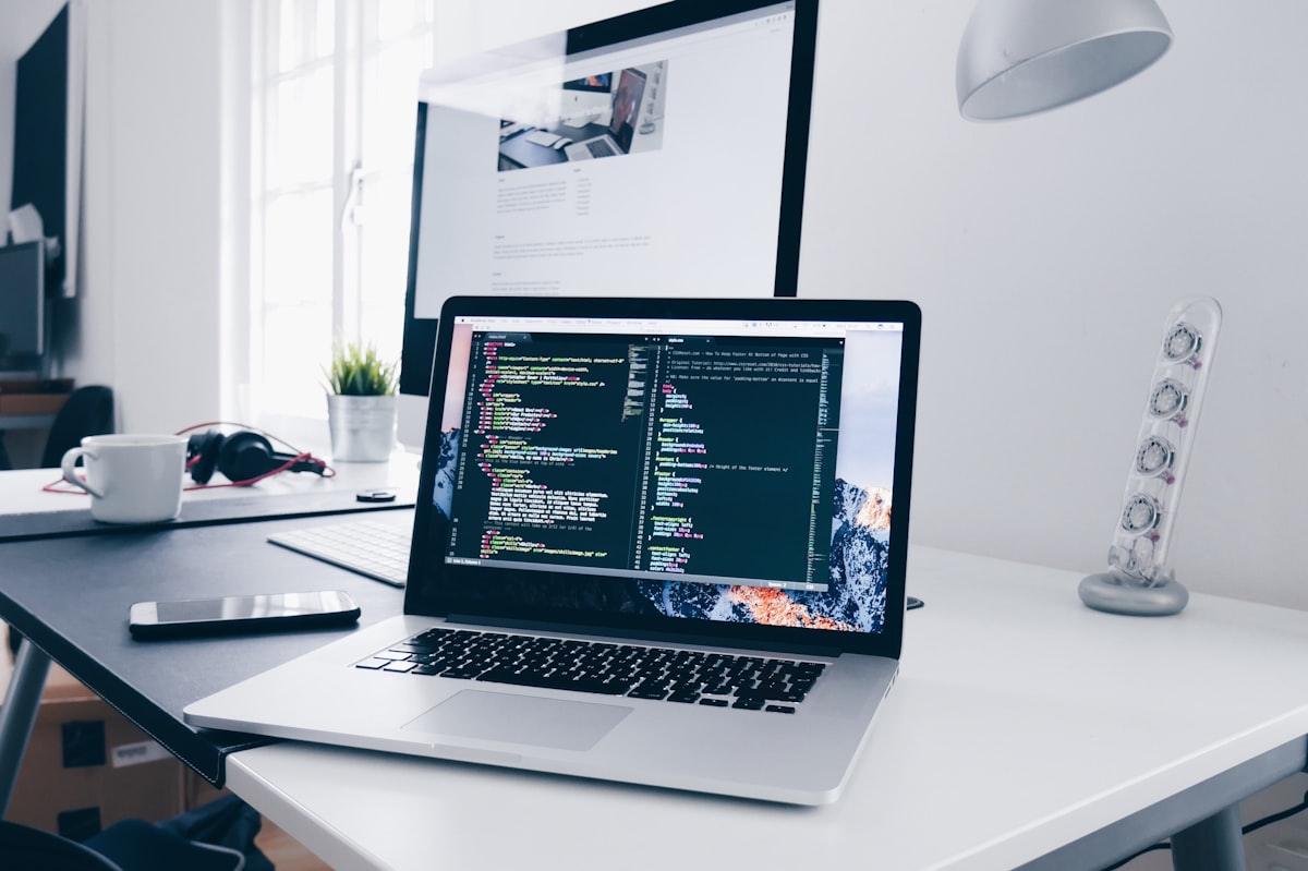 Digital productivity tools on laptop screen with planner