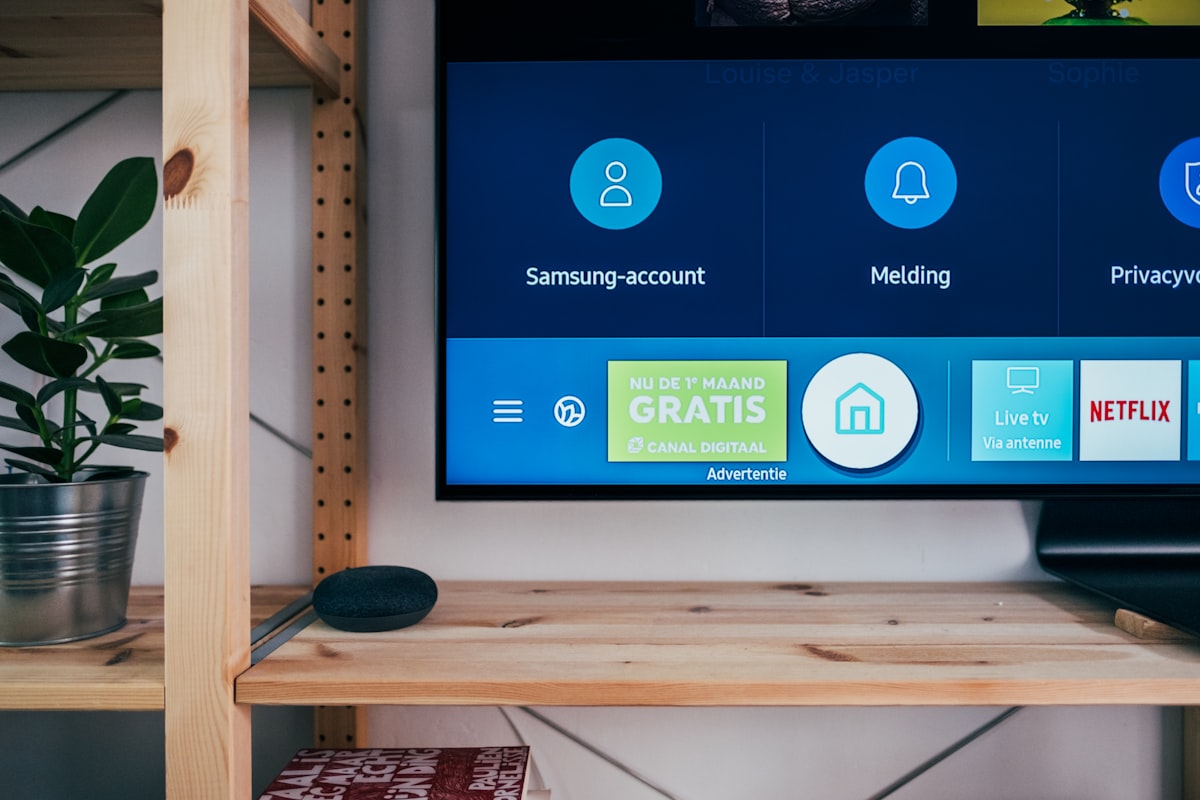 Smart speaker on a desk